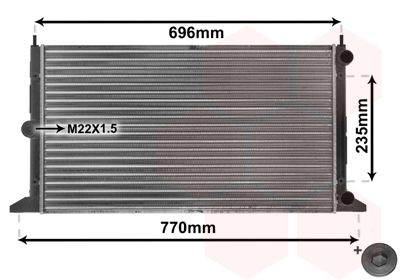 VAN WEZEL Radiaator,mootorijahutus 58002134